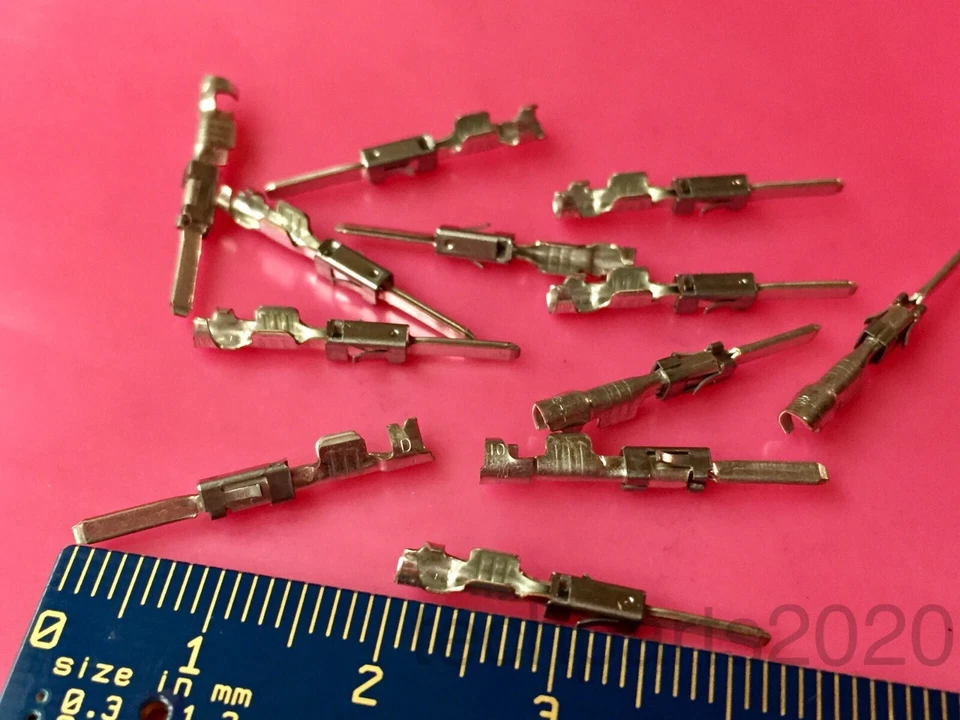 Pack of 10pcs TE Male Micro-Timer II Unsealed Crimp Terminals, Pins, 0.5-1.0mm^2 - Image 2 of 3