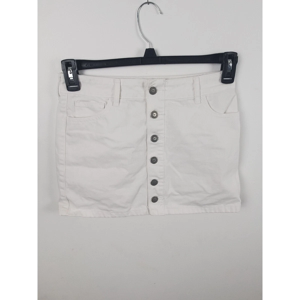 Kendall & Kylie Lace Up A-Line Mini Skirt Women's 25 White Denim Cotton |  eBay