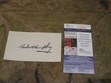 Hubert H. Humphrey  Autographed Index Card JSA Certified  