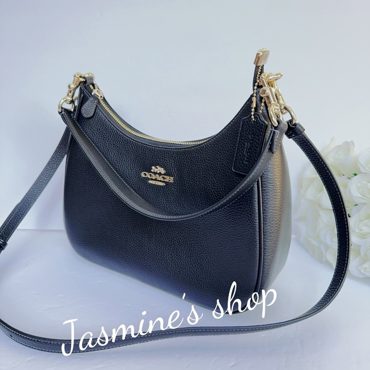 NWT Coach Teri Hobo Bag Black Shoulder Bag CJ517 | eBay