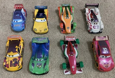 Lot Of 8 Disney Cars Carnival Cup Diecast Lightning McQueen Carla
