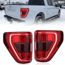 Pair Left+Right Tail Lights Halogen For 2021-2023 Ford F150 F-150 W/Blind Spot