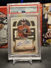 2023 Topps Definitive Gunnar Henderson Rookie Auto RC #/50 Orioles PSA 9
