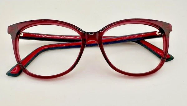 Monturas de gafas Gucci auténticas GG3650 17T púrpura/rojo azul a rayas 54-15-145 Foto 2 de 4
