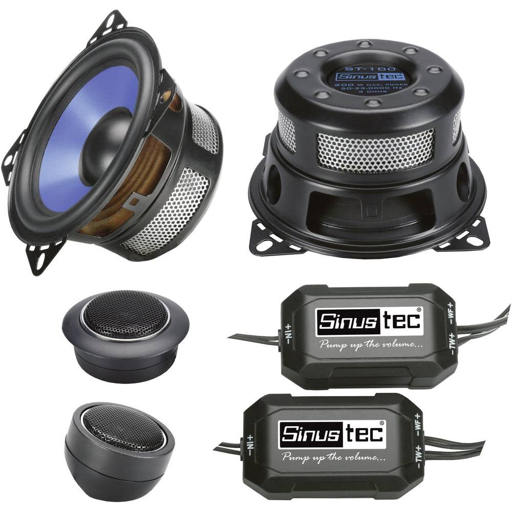 Haut-parleurs Sinustec ST-100 200W avec woofer en polypropylène pour des basses pures