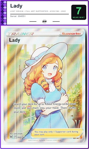 Lady Lost Origin #193/196 Parallel / Insert Variant 2022 Pokemon DCM 7
