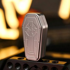 Coffin EDC Fidget Slider Push Card Stainless Steel Stress Relief Toy Track