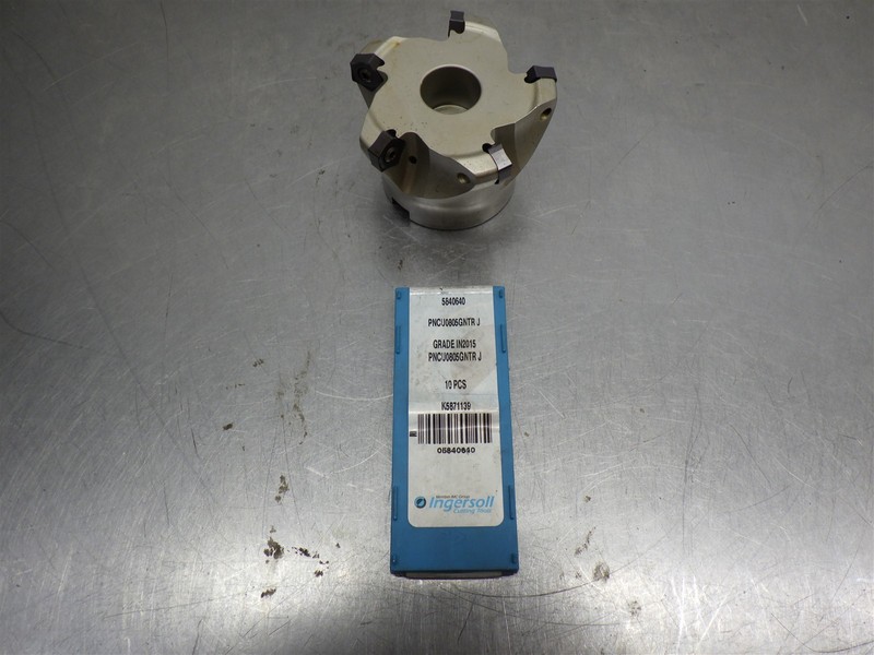 1 INGERSOLL 3" Indexable Facemill 1" Arbor DP5G 30R01 w/ 10 Carbide Inserts