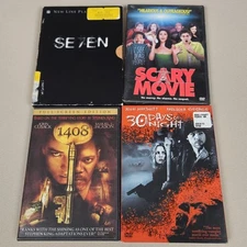 Lot Of 4 Horror Movies DVDs Se7en Scary Movie 30 Days Of Night 1408 