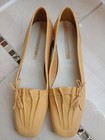 Enzo Angiolini Womens LauraLee Yellow Leather Slip On Pleated Flats Sz 7.5 N — photo 1