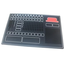 Alfombra de trabajo de goma, alfombrilla de mesa de trabajo de goma de silicona de alta resistencia para bloqueo negra