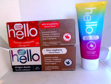 Hello Toothpaste Variety 3 Pk - Unicorn Sparkle, Dragon Dazzle Wild Strawberry