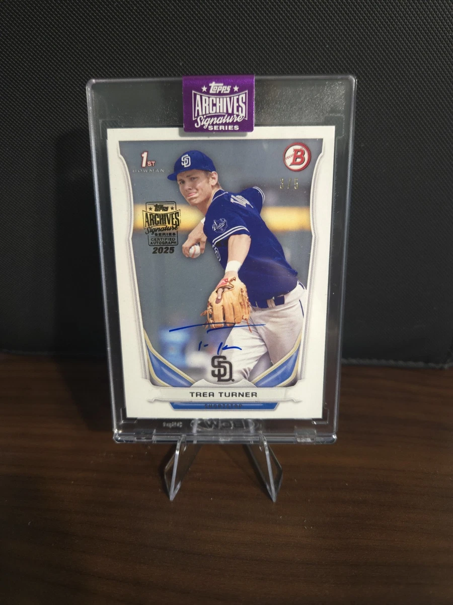 MLBカードTrea Turner ルーキー Auto 75枚シリBGS 9.5 Trea Turner Baseball Serial Numbered Sports Trading Cards