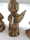 VTG Lot of 4 Praying CHERUB ANGEL GOLD Christmas 2.25" Plastic Ornaments Hong K — photo 8