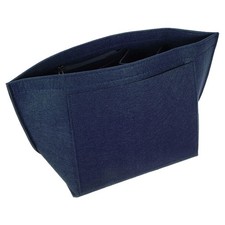 Purse Organizer Insert Felt Organizer Bags with Zipper 11"x6.7"x10" Navy
