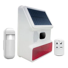 Solar Strobe Alarm Light Sound Flash Outdoor Alarm Siren for 433MHz Wifi1601