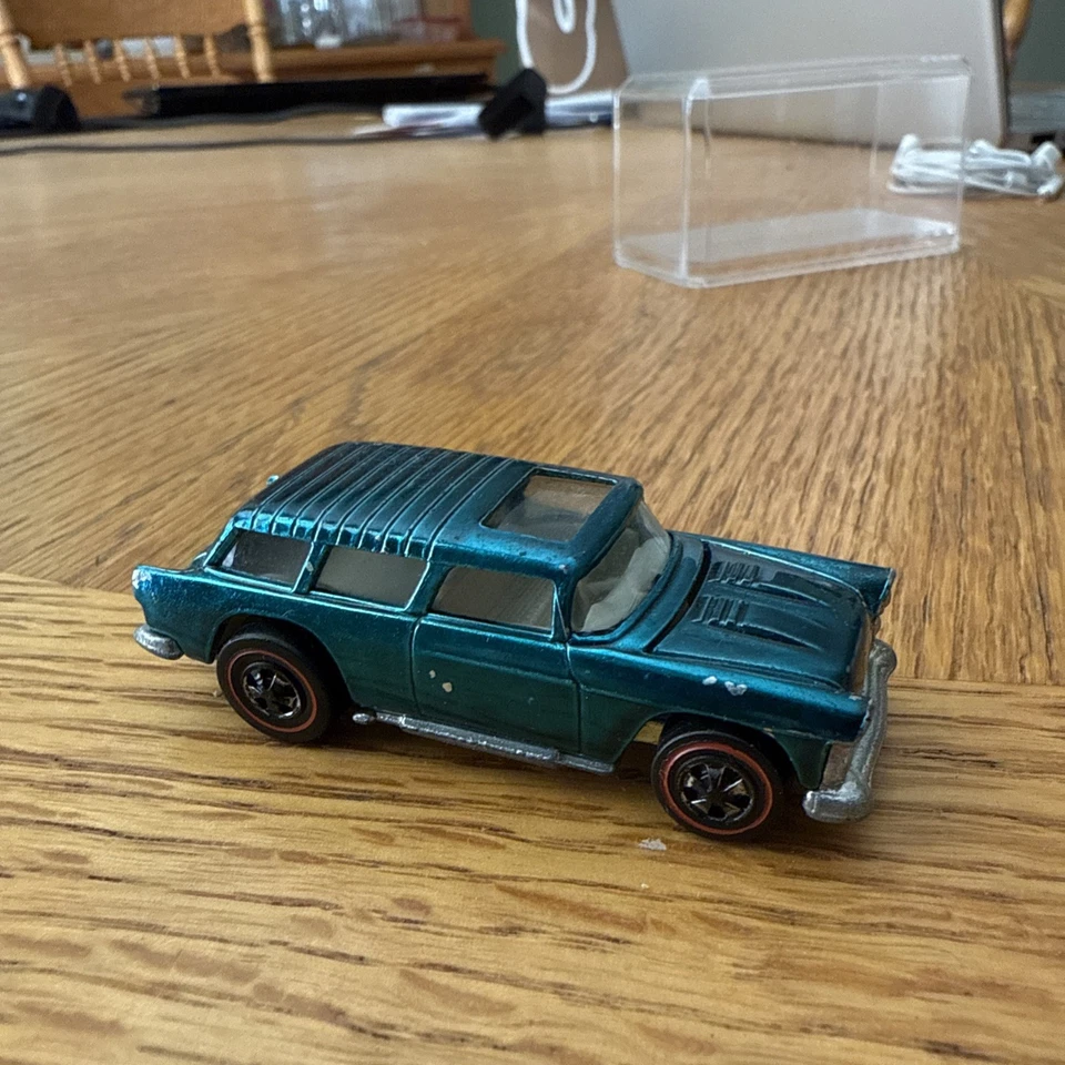 Винтажный 1969 Hotwheels Redline Classic Nomad бирюзовый белый интерьер сделано в США - Изображение 4 из 4