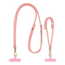 Adjustable Phone Crossbody Lanyard and Wrist Strap Lanyard Kit, Light Pink