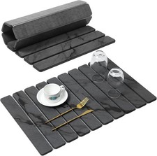 Large Stone Dish Drying Mat for Kitchen Counter, Quick Dry Stone Dishes Mats,