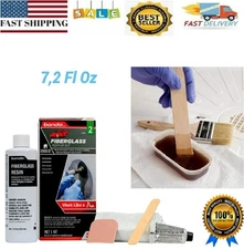 Fiberglass Resin Repair Kit Metal Plastics Canoe RV Car Auto Body Repairing Wood