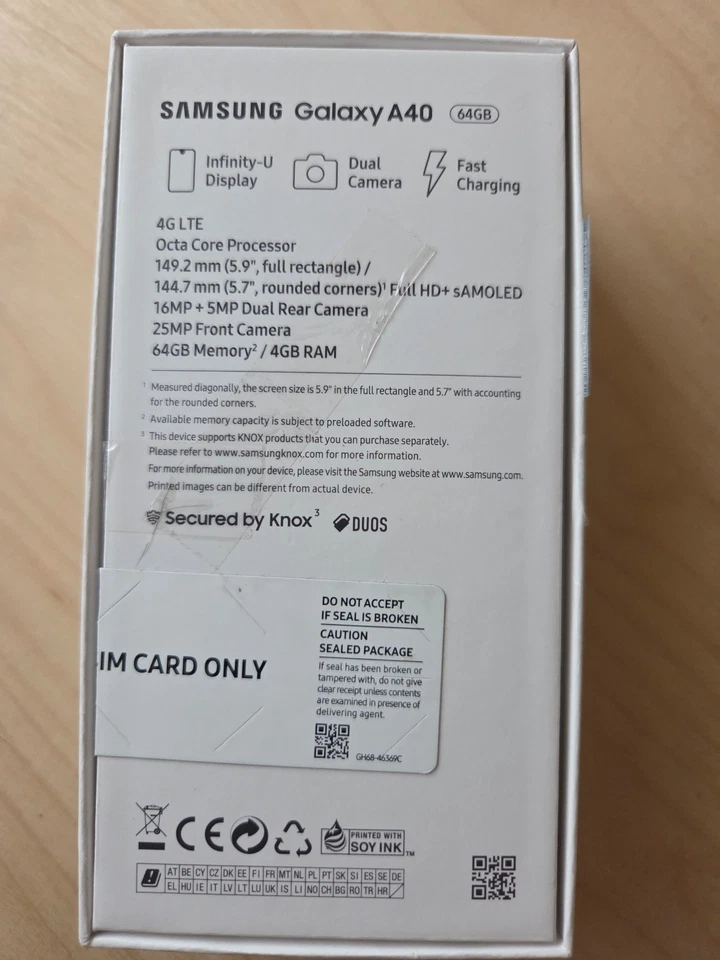 Samsung Galaxy A40 SM-A405F - 64GB - (Ohne Simlock) (Dual-SIM) - Bild 4 von 4