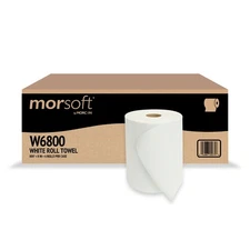 Hardwound Roll Towels, 7 9/10" X 800ft, White, 6 Rolls/carton