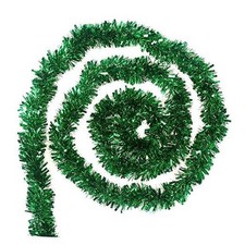 33 Feet Tinsel Garland for Christmas Tree Decorations Wedding Light Green