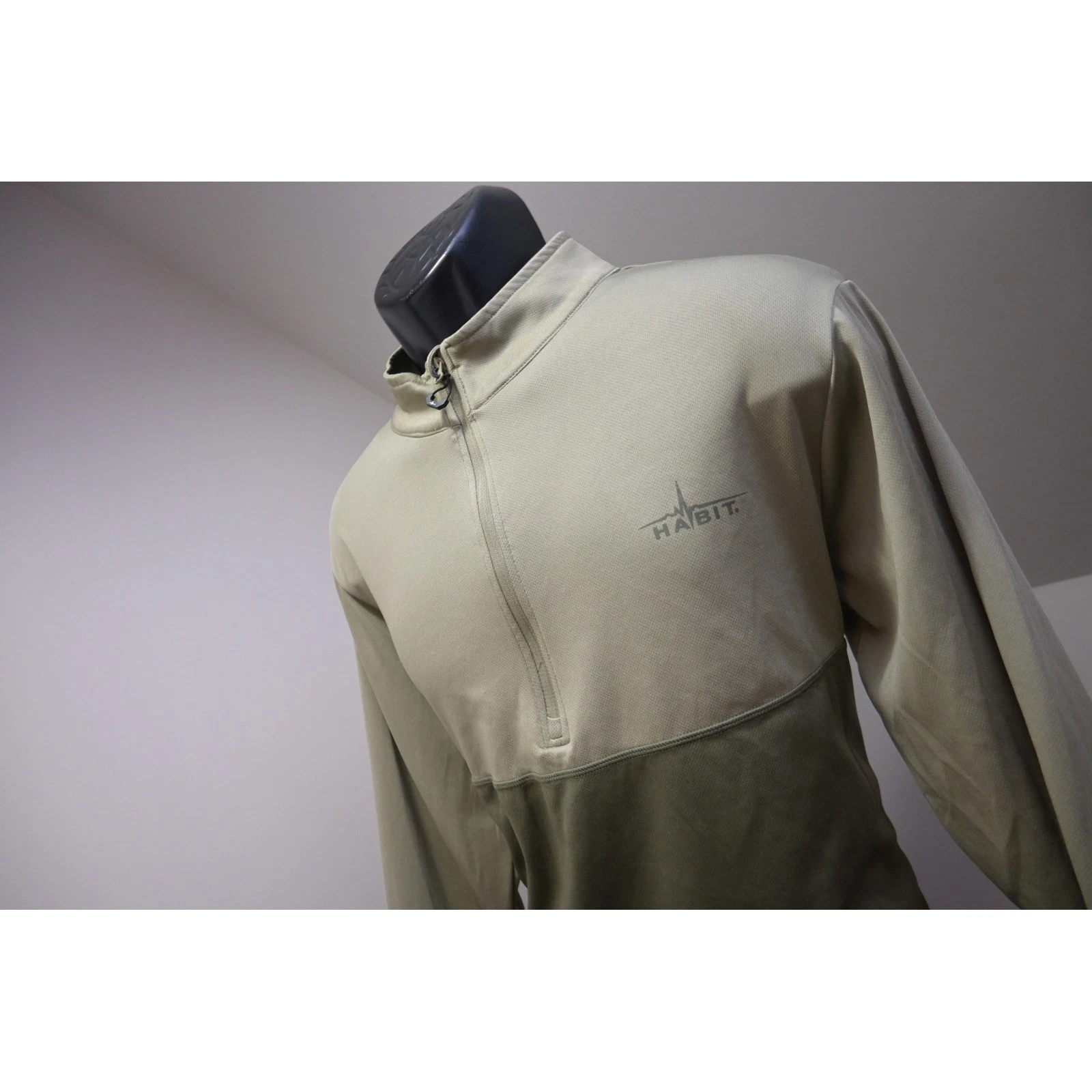 Habit Quarter Zip Performance Fishing Jacket Light Weight Mens Large Green