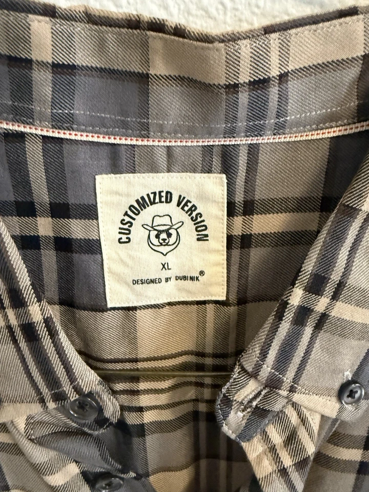 Dubinik Men's Short Sleeve Plaid Camp Shirt Customized Version - Image 4 of 4