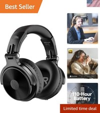 Bluetooth Over-Ear Headphones with 110 Hours Playtime - Foldable Comfort