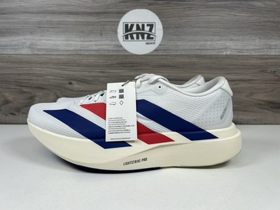 Adidas ADIZERO EVO SL Woven White Ruby Red Blue (KK3719) Authentic