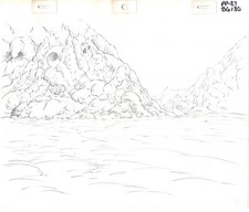 She-Ra Princess of Power Animation Production Pencil Background 1980s 068