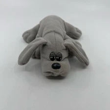 Pound Puppies Newborns Gray Puppy Vintage 80s Tonka Dog Plush Stuffed Animal Toy