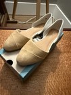 TOMS Jutti D’Orsay Women's Slip-On Suede Flats Beige/White US 6 Round Toe Casual — photo 1