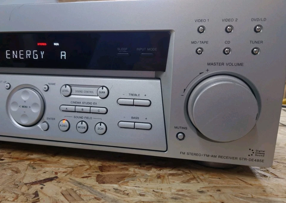 SONY STR-DE485E Dolby Digital Surround Stereo Receiver Silber ohne Fernbedienung - Bild 4 von 4