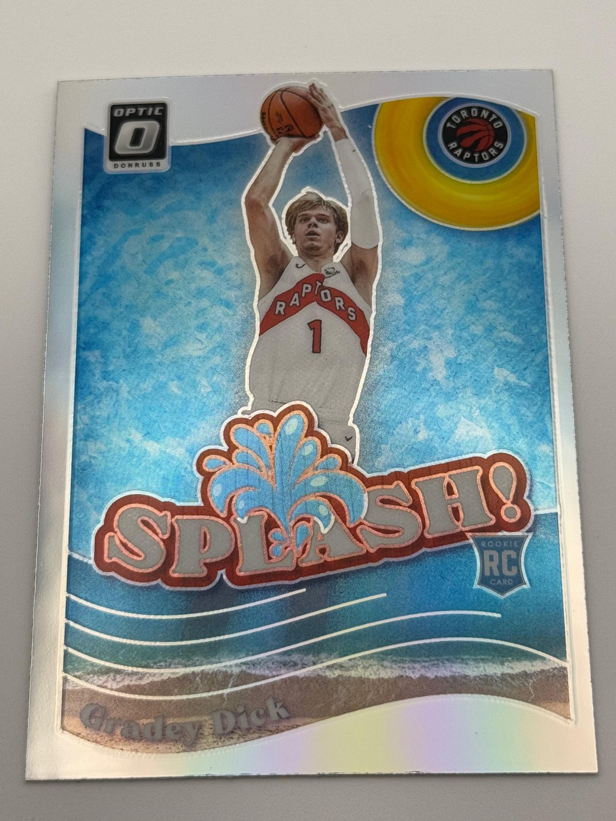 2023 Gradey Dick 2023-24 Donruss Optic Splash Holo Prizm Rookie RC Raptors