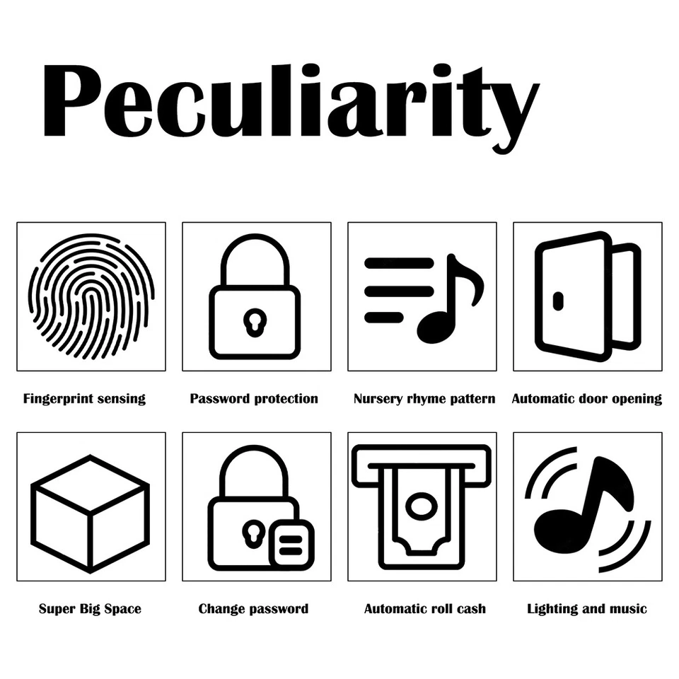 Elektronisches Sparschwein, Geldautomat, Passwort, Spardose, , Fingerprint2543 - Bild 3 von 4