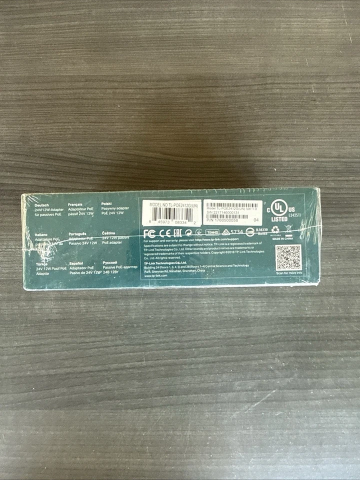 TP-Link PoE Adapter TL-POE2412G Gigabit Ethernet Wall-Mounting 24V 0.5A SEALED - Image 4 of 4