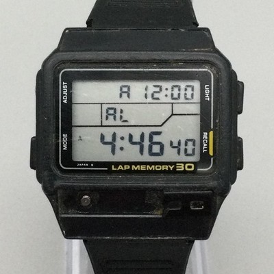 Vintage Casio 503 SDB-300W Mens Watch 35mm New Battery Runs NEEDS REPAIR