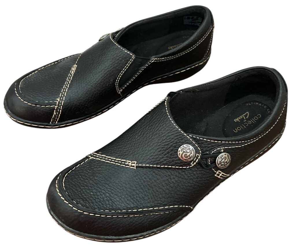 Clarks Black Loafers Comfortable Slip-Ons Amazon.com | Clarks Women main image 3