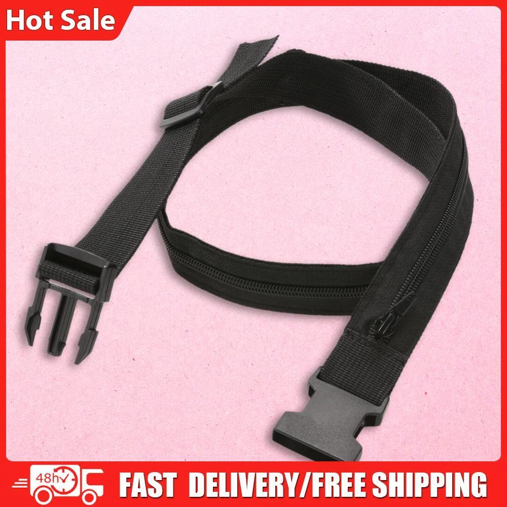 Nylon Belt Bag Secret Security Zip Pocket Fanny Pack Protect for Travel Shopping