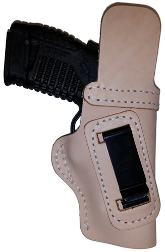 LT TAN CUSTOM OWB Leather Gun Holster U CHOOSE:rh,lh-laser-slide-cant-belt-mag - Picture 2 of 11