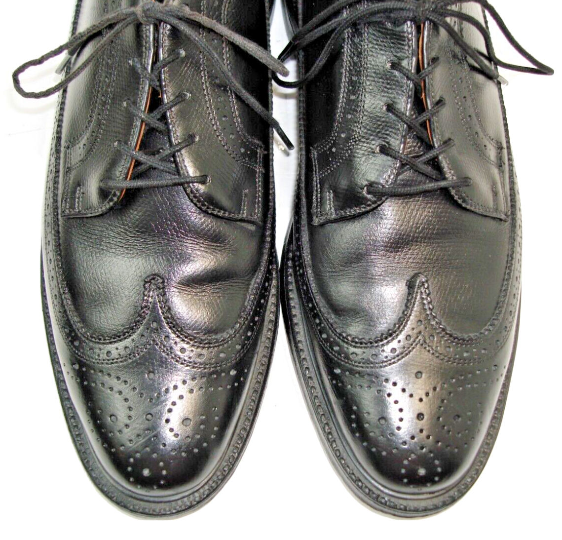 VINTAGE USA! Men's Shoes BRITISH WALKERS Wingtip Oxford Sz 11 C Black  Leather