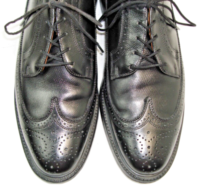 British Walkers Black Wingtips British Collection-Playboy Manhattan Black Leather Wingtips  main image 4