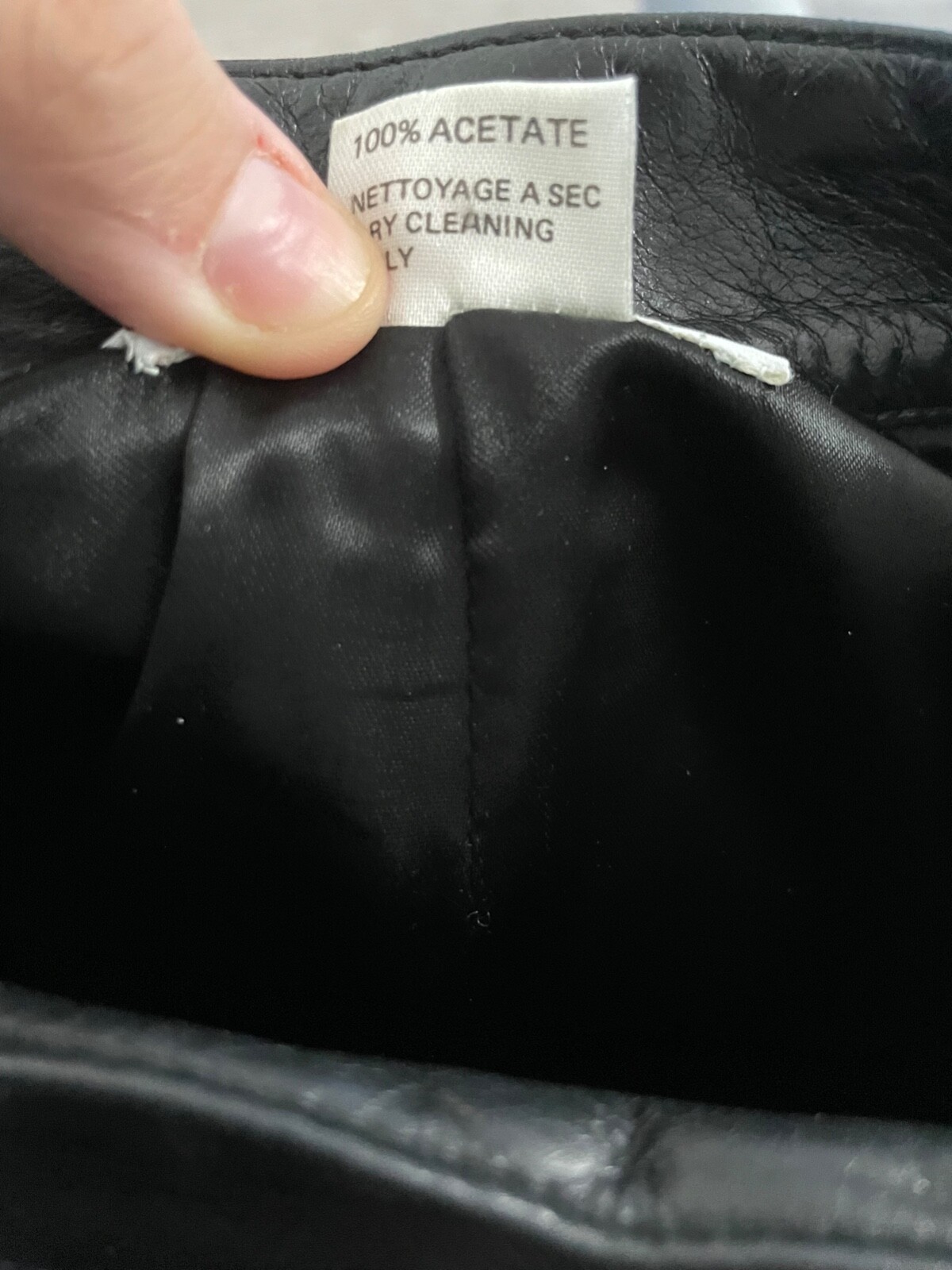 Gonna Yves Saint Laurent Rive Gauche nera 100% pelle taglia 34 Francia