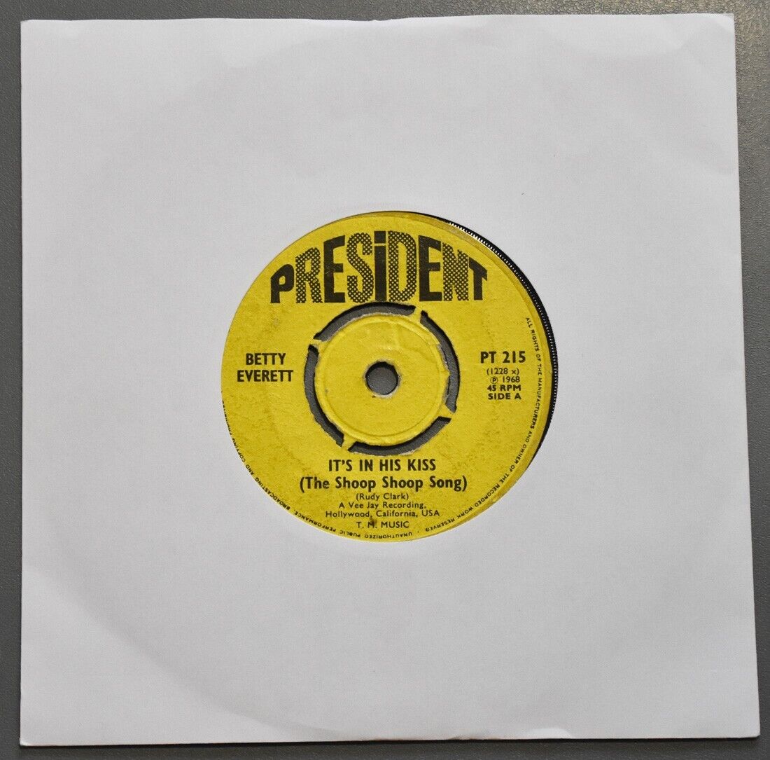 Betty Everett - It's in his kiss, vinyl single, PT, VG
