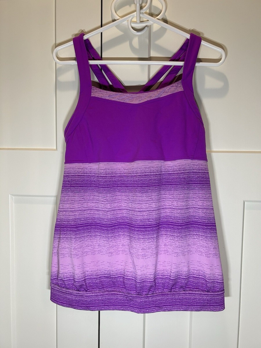 ATHLETA　160 Athleta Tank Top Women L Jazzy Purple Stride Crunch and