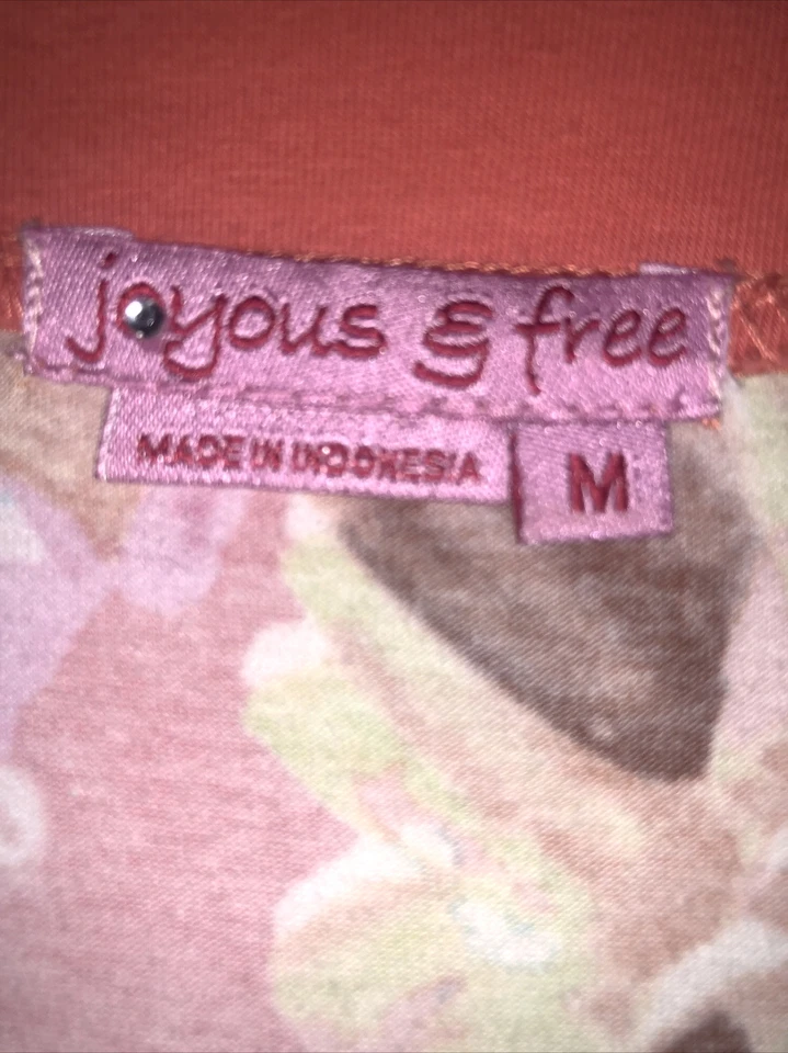 JOYOUS & FREE Multi Color Embellished Dress with stones FLORAL PRE-OWNED MEDIUM - Image 3 of 4