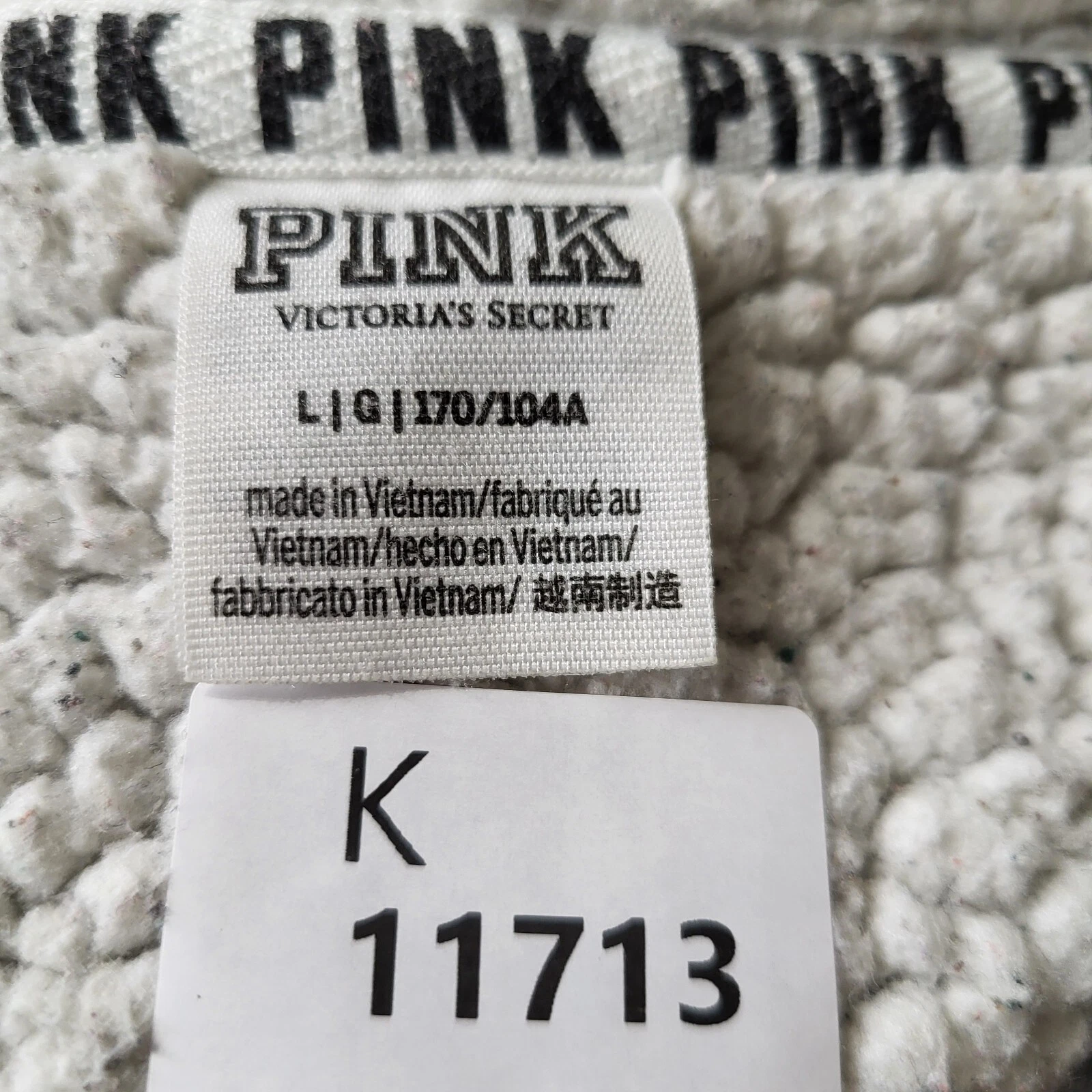 victoria-secret-vs sherpa logo v neck hoodie