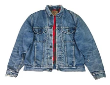 Vintage Gap Men’s Buffalo Plaid Lined Denim Jacket Small Distressed 90s Y2K